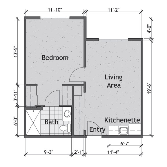 Palms at Bonaventure Assisted Living One Bedroom floor plan